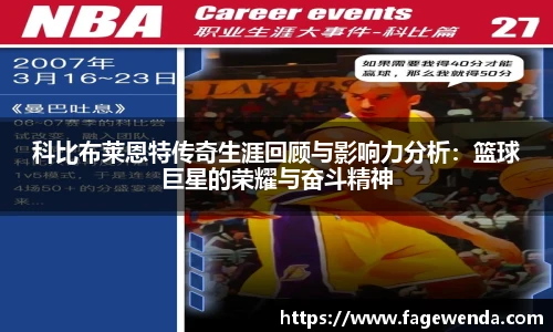 科比布莱恩特传奇生涯回顾与影响力分析：篮球巨星的荣耀与奋斗精神
